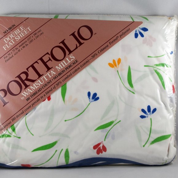 Wamsutta Mills Double Flat Sheet 180 Thread Count - Picture 1 of 12